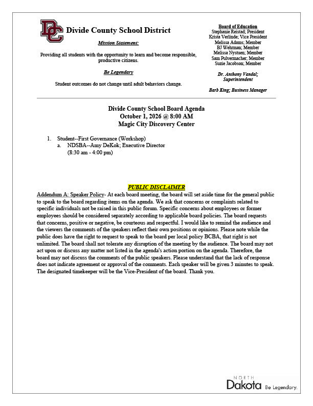 10/1/2026 school board agenda