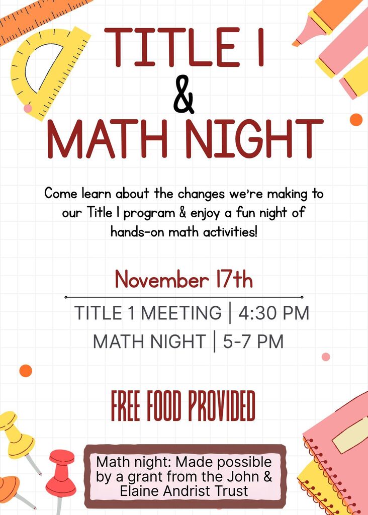 Title 1 & Math Night Flyer
