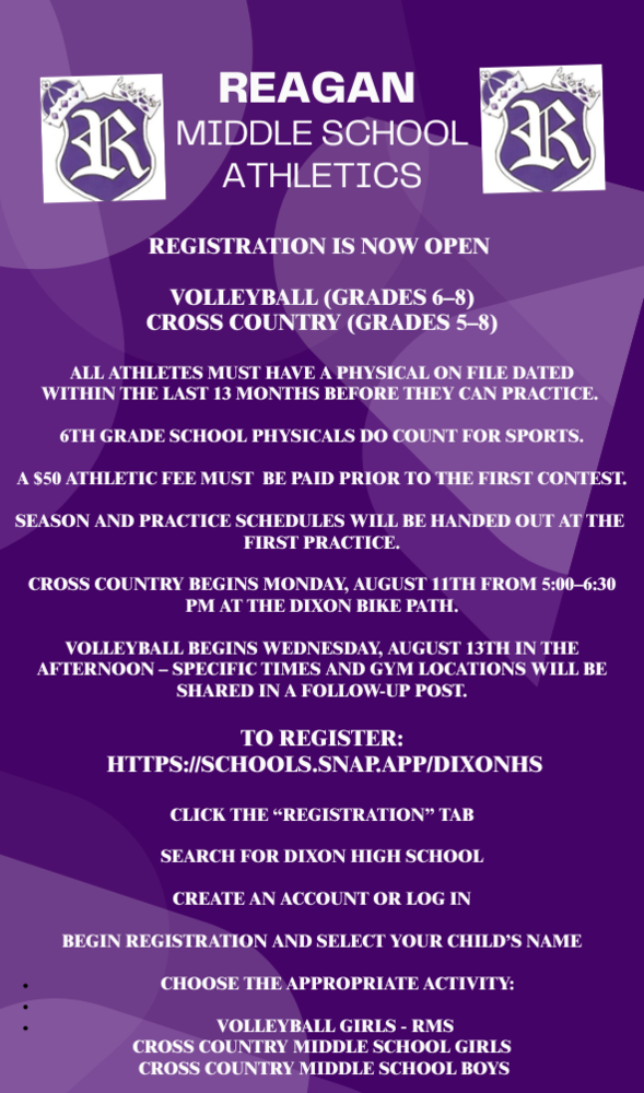 VB and XC Registration