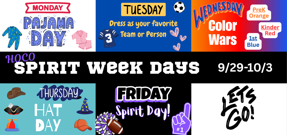 Spirit Week graphic 2025