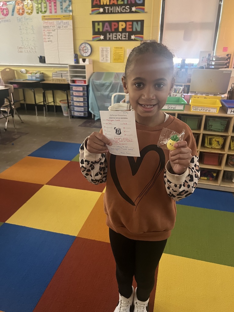 Jefferson student receiving positive office referrals