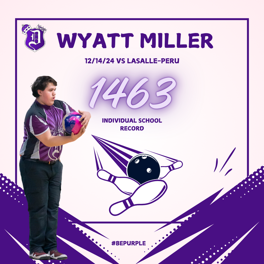Wyatt Miller holding bowling ball