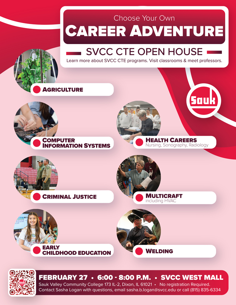 sauk valley community college open house graphic
