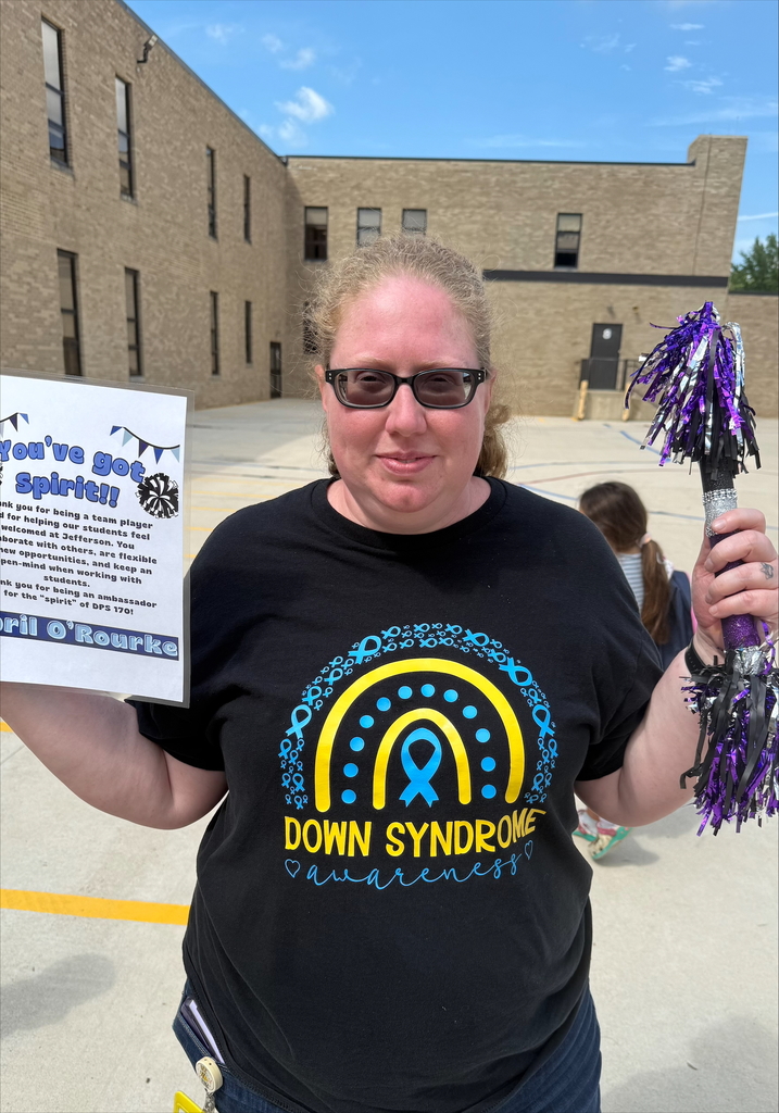Mrs. O'Rourke, our Week 1 spirit stick recipient