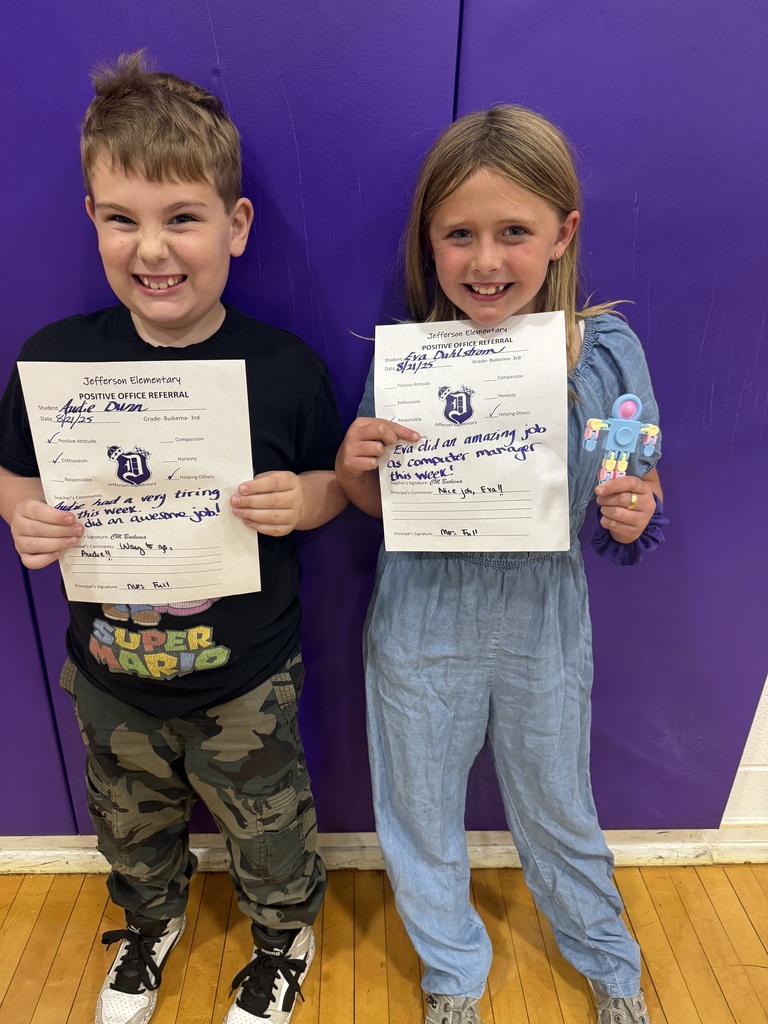 3rd graders with positive office referrals and prizes