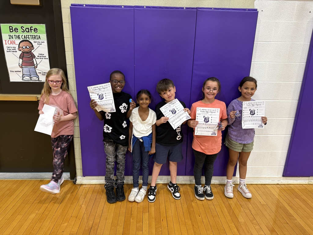 3rd graders with positive office referrals and prizes
