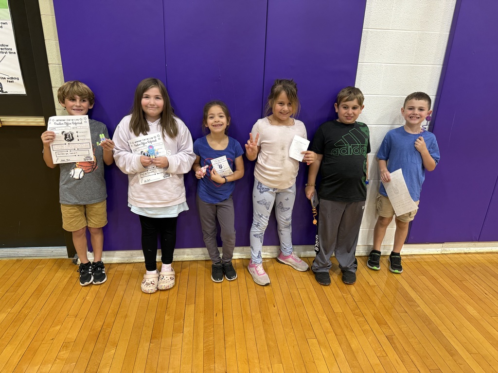 2nd graders with positive office referrals and prizes