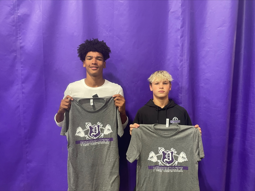 dixon performance athletes holding tshirts