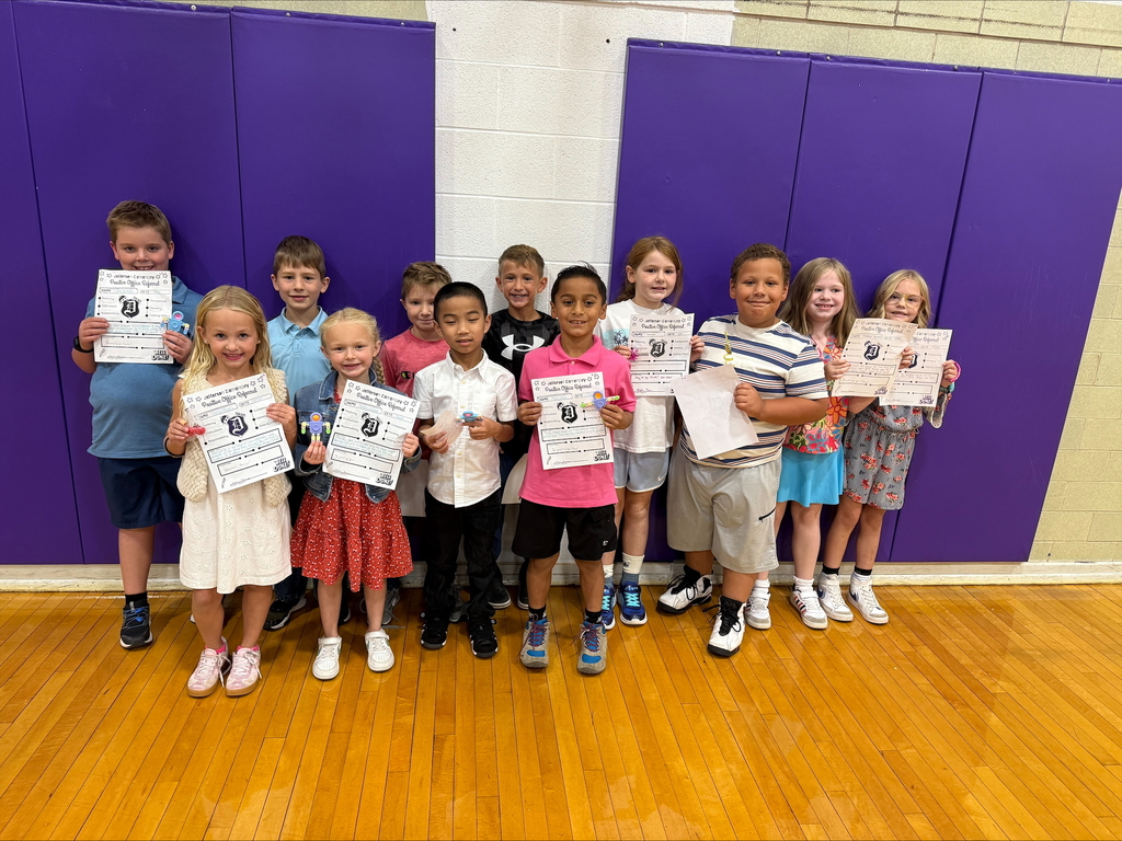 2nd graders with positive office referrals and prizes