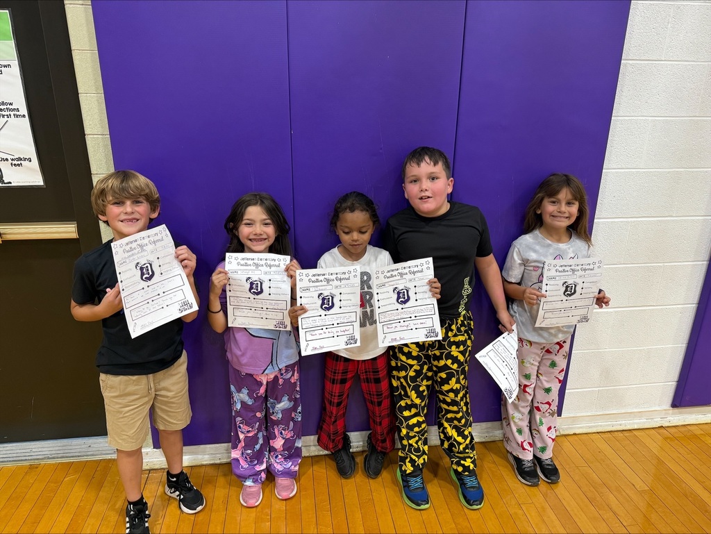 2nd graders with positive office referrals and prizes