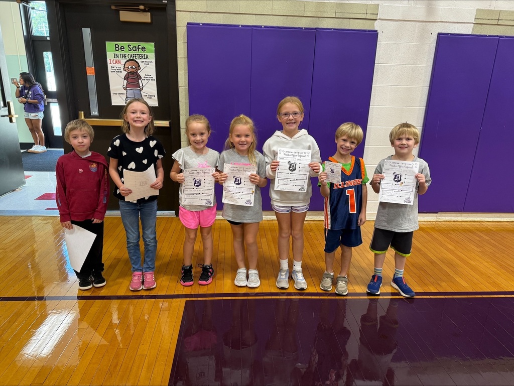 2nd graders with positive office referrals and prizes