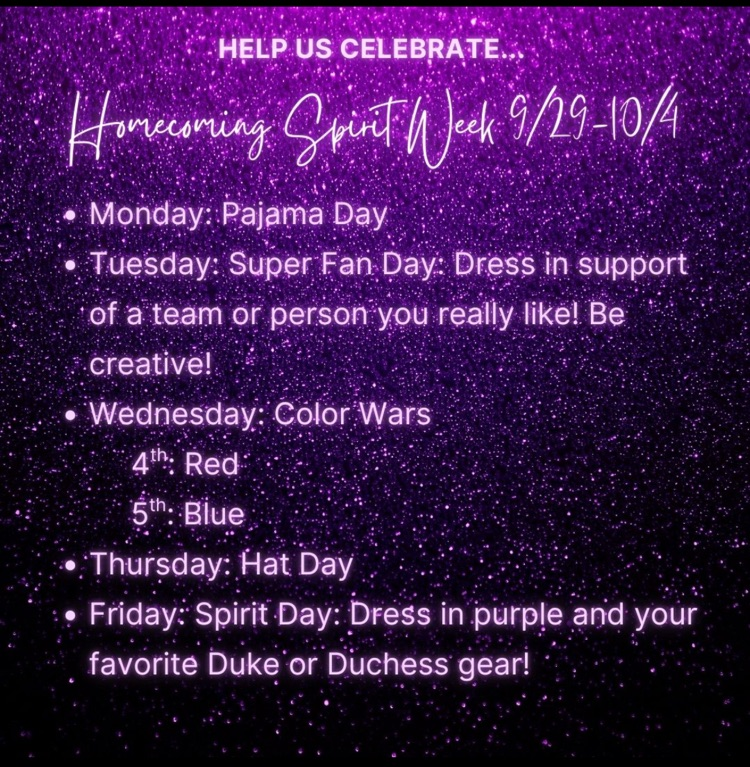 spirit days 25