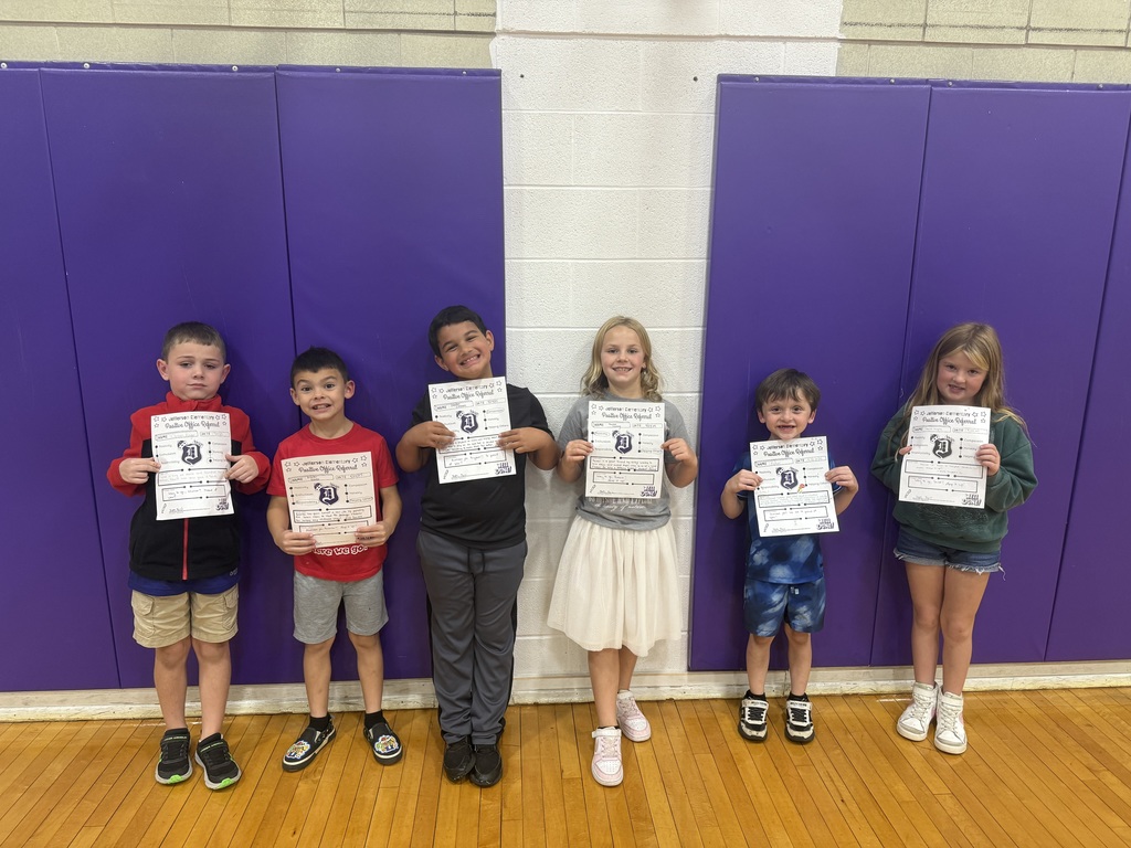 2nd graders with positive office referrals and prizes 