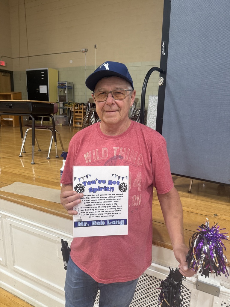 Mr Rob with his spirit stick and certificate 