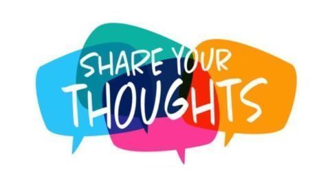 share your thoughts graphic