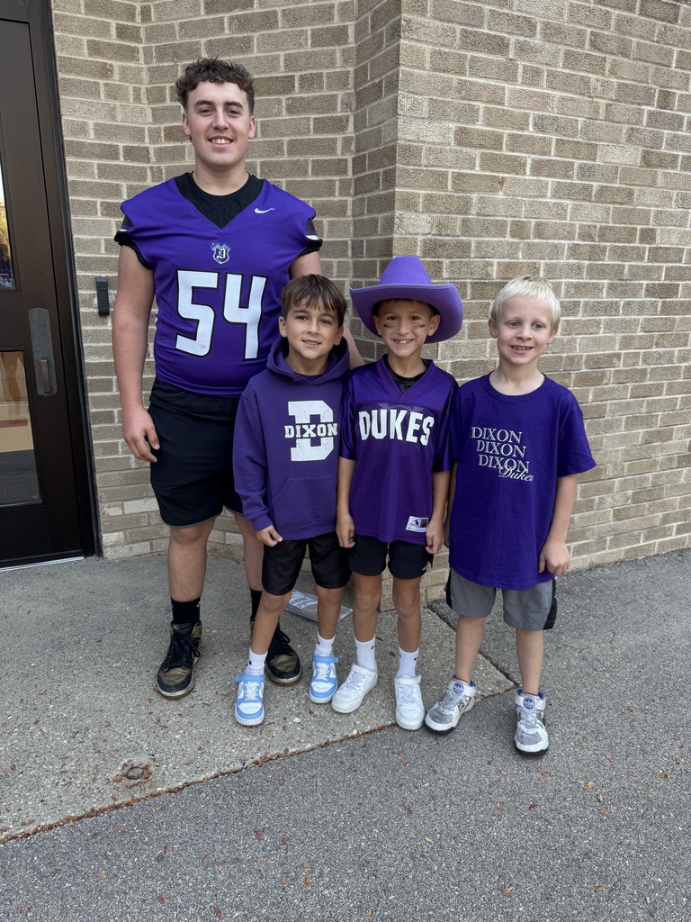 Our Dukes high five our elementary students on their way into the building this morning 