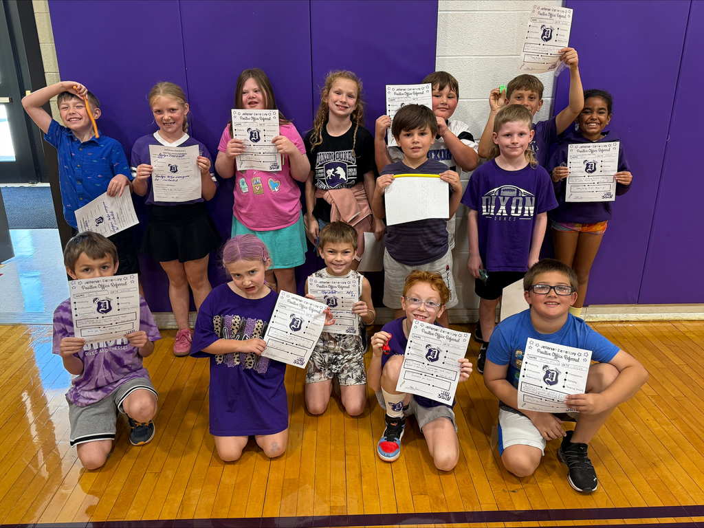 3rd grade positive office referral recipients and there certificates