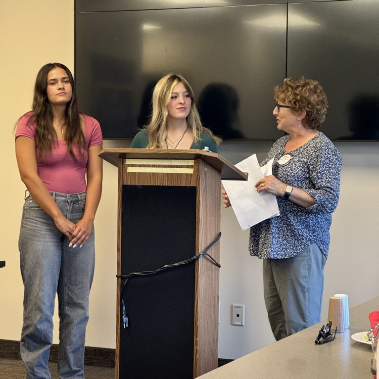 Isabelle and Mya were DHS Student Representatives at Rotary today. #DixonRotary #DHSstrong
