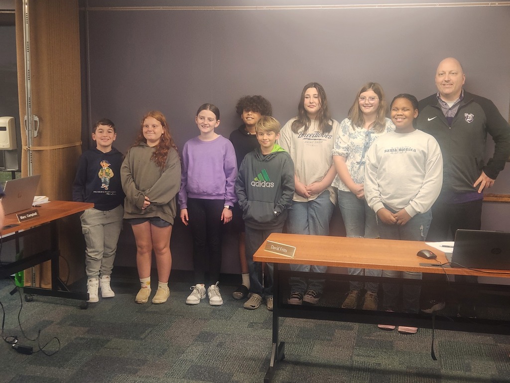 Photo of Principal Sagel and Young Authors