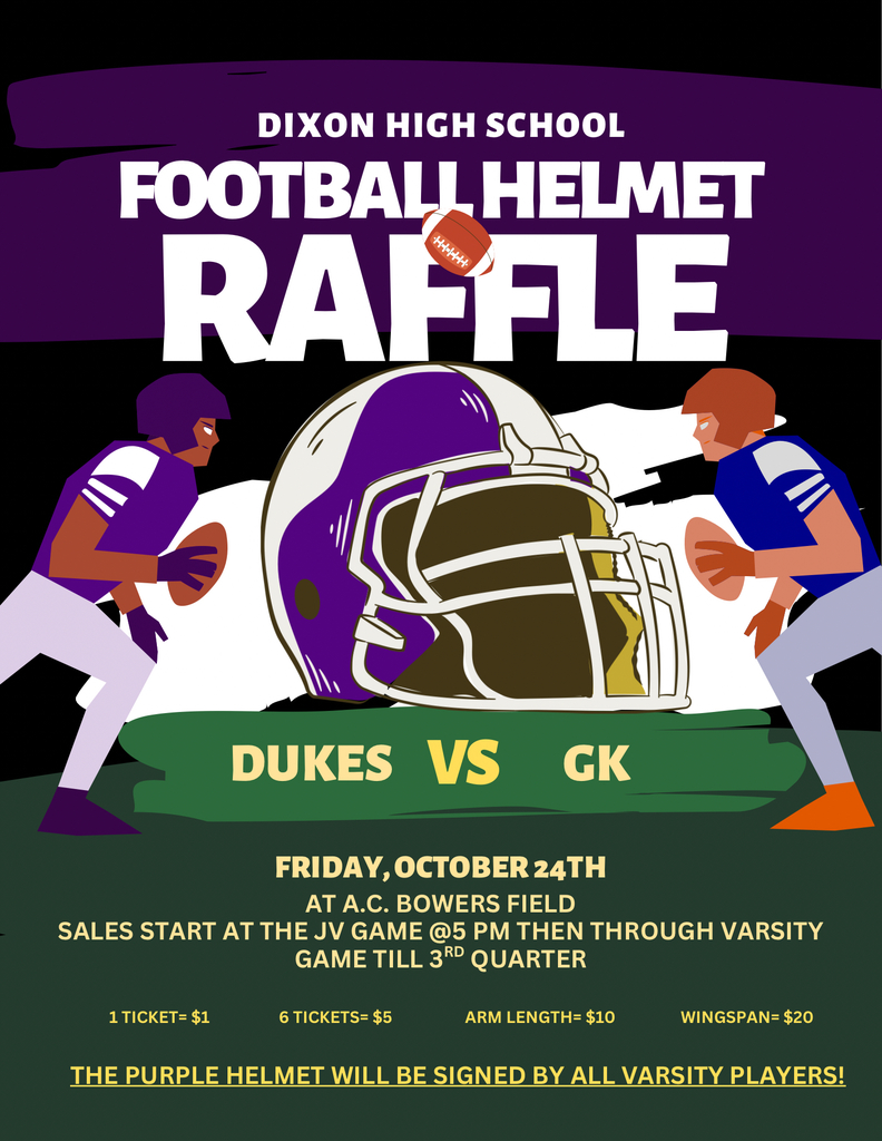 football helmet raffle graphic