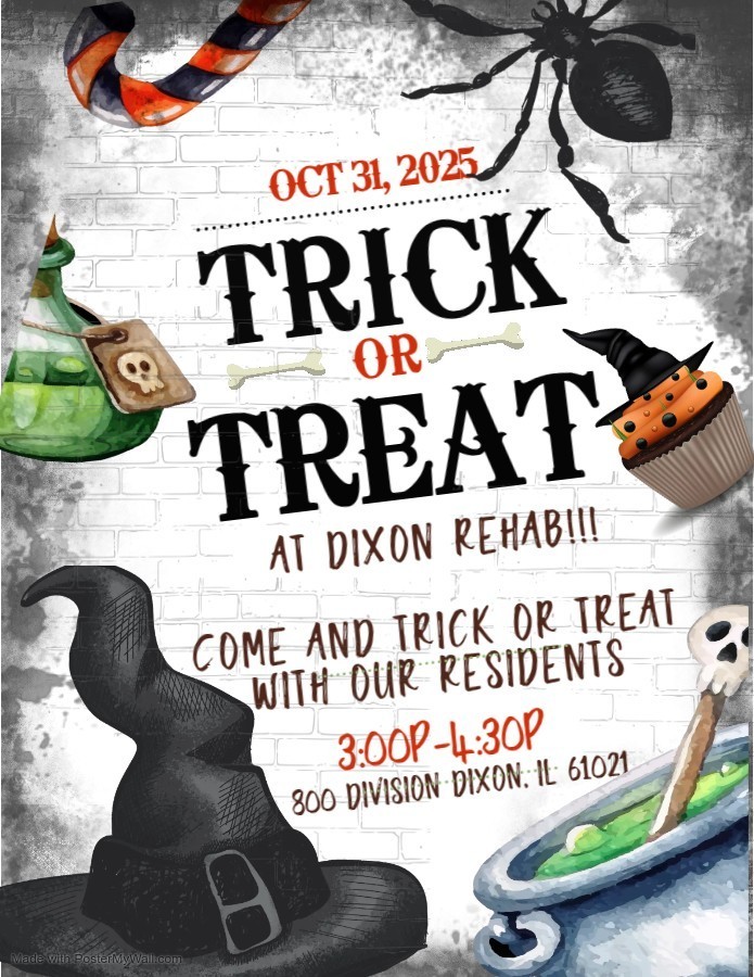 dixon rehab trick or treat graphic