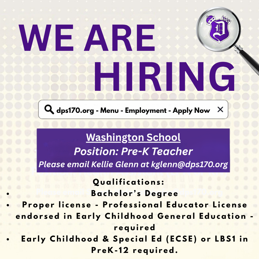 hiring graphic teacher washington school