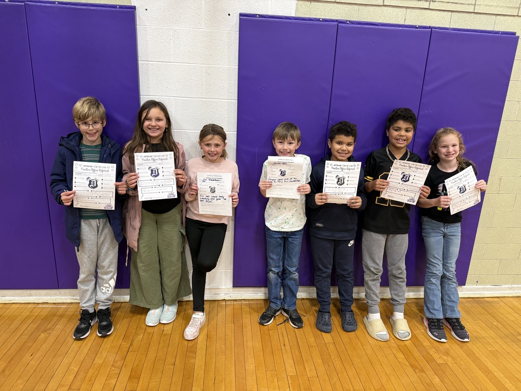 3rd graders with positive office referrals and prizes