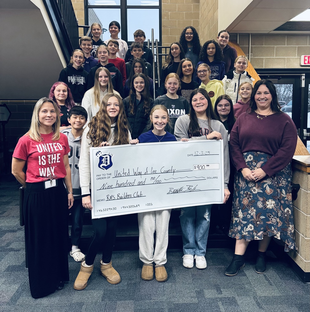 rms students holding check