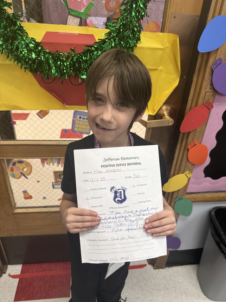 3rd graders with positive office referrals and prizes