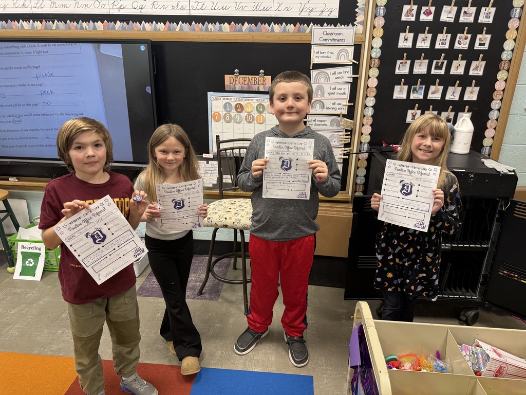 3rd graders with positive office referrals and prizes