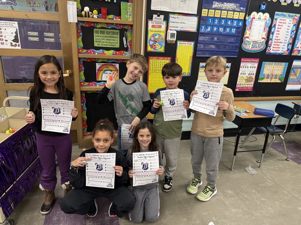 3rd graders with positive office referrals and prizes