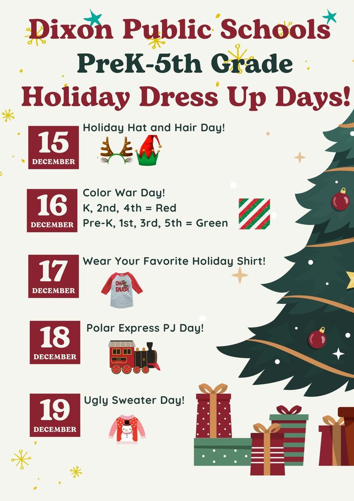 holidy dress up day flyer