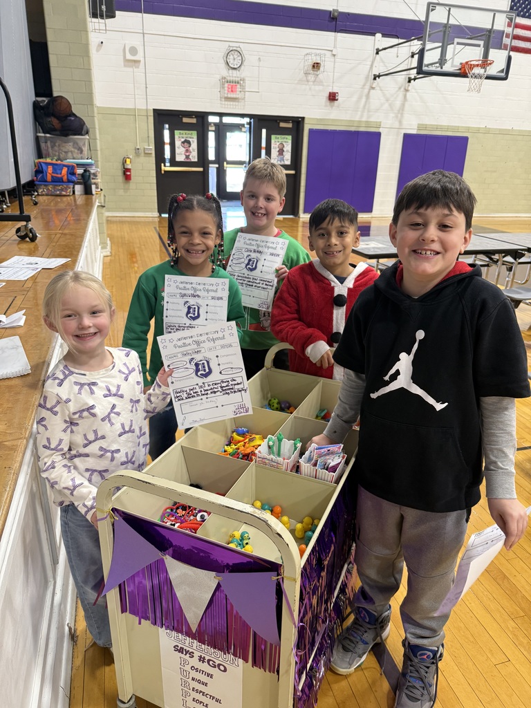 2nd graders with positive office referrals and prizes 
