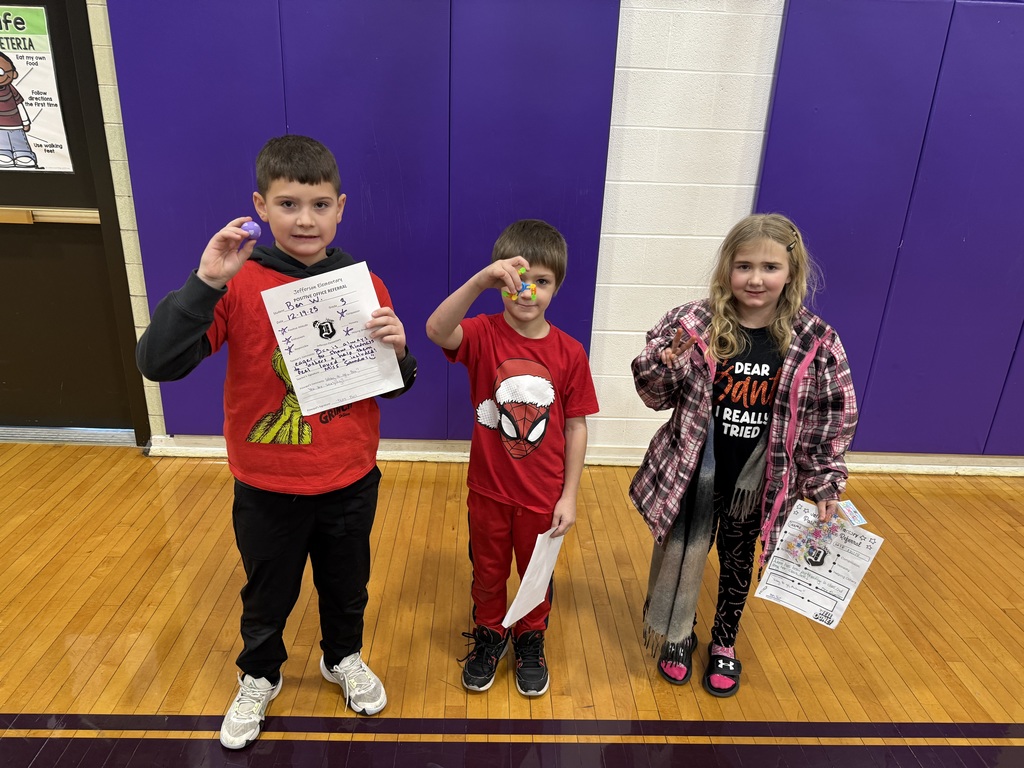 3rd graders with positive office referrals and prizes 