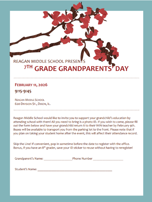 7th Grade Grandparents Day