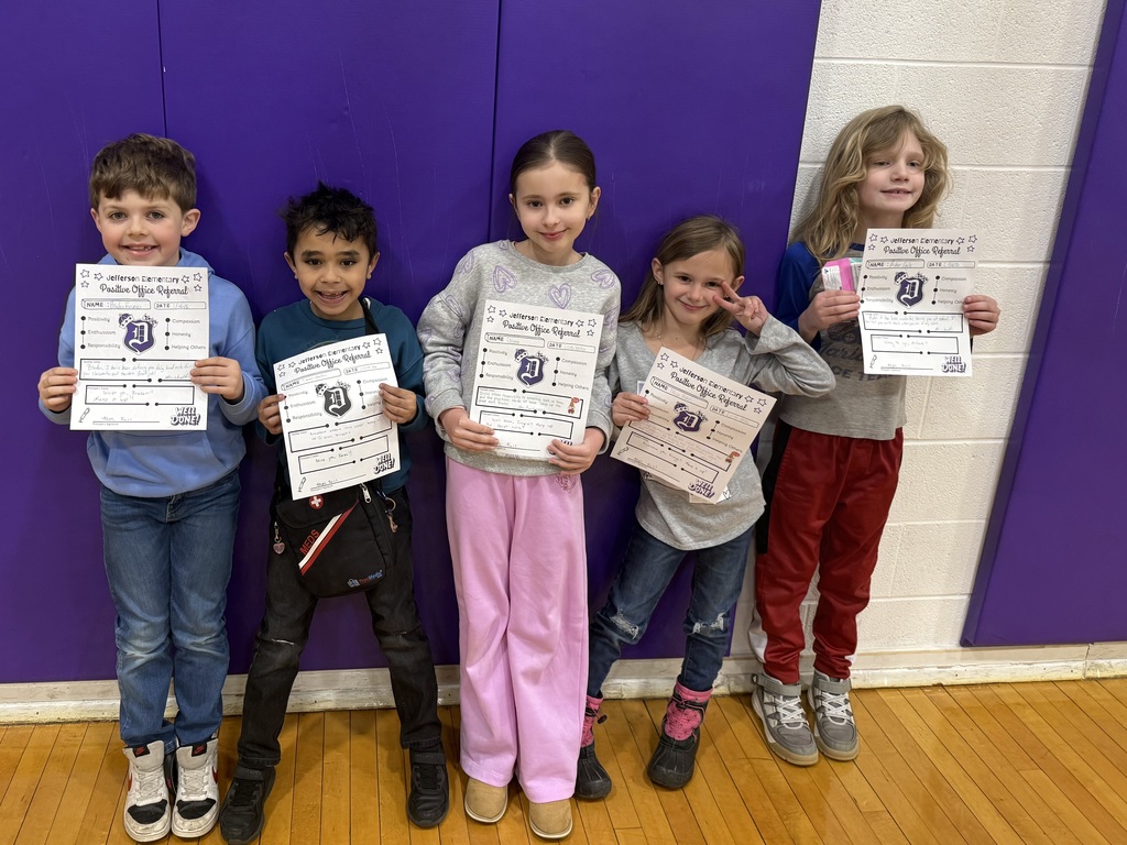 2nd graders with positive office referrals and prizes 