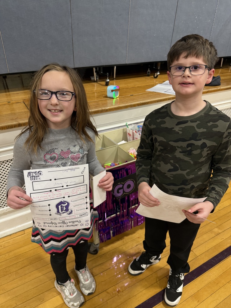 2nd graders with positive office referrals and prizes 