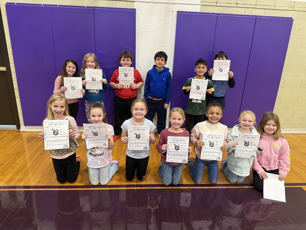 2nd graders with positive office referrals and prizes 