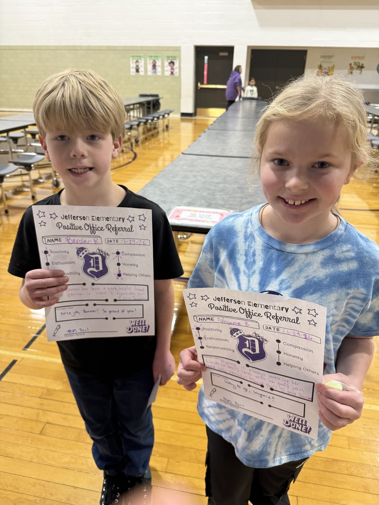 3rd graders with positive office referrals and prizes 