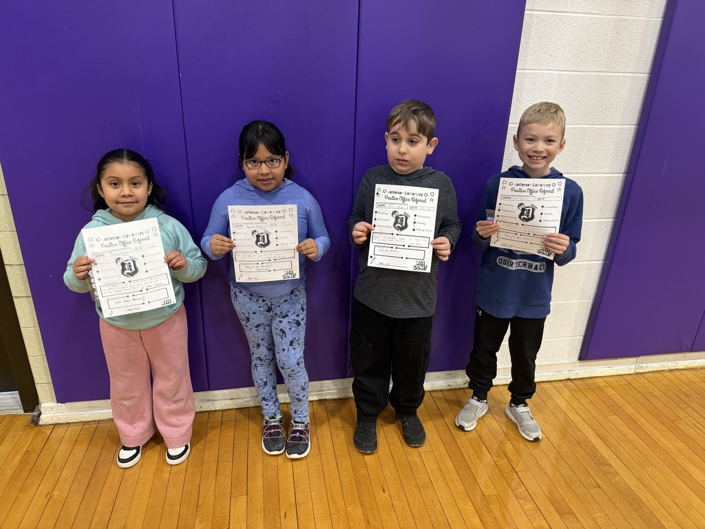 2nd graders with positive office referrals and prizes 