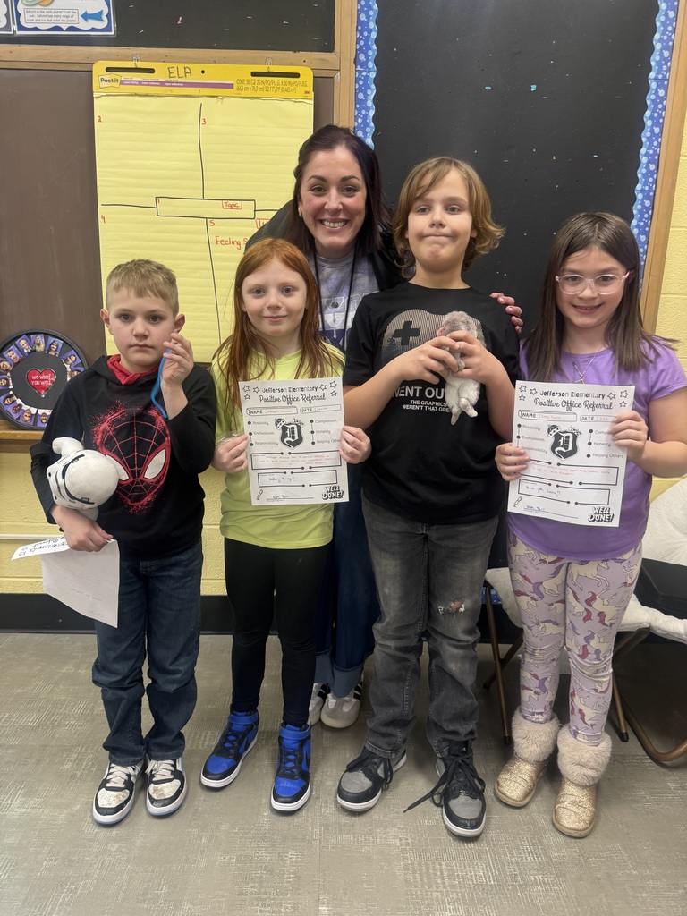 3rd graders with positive office referrals and prizes 