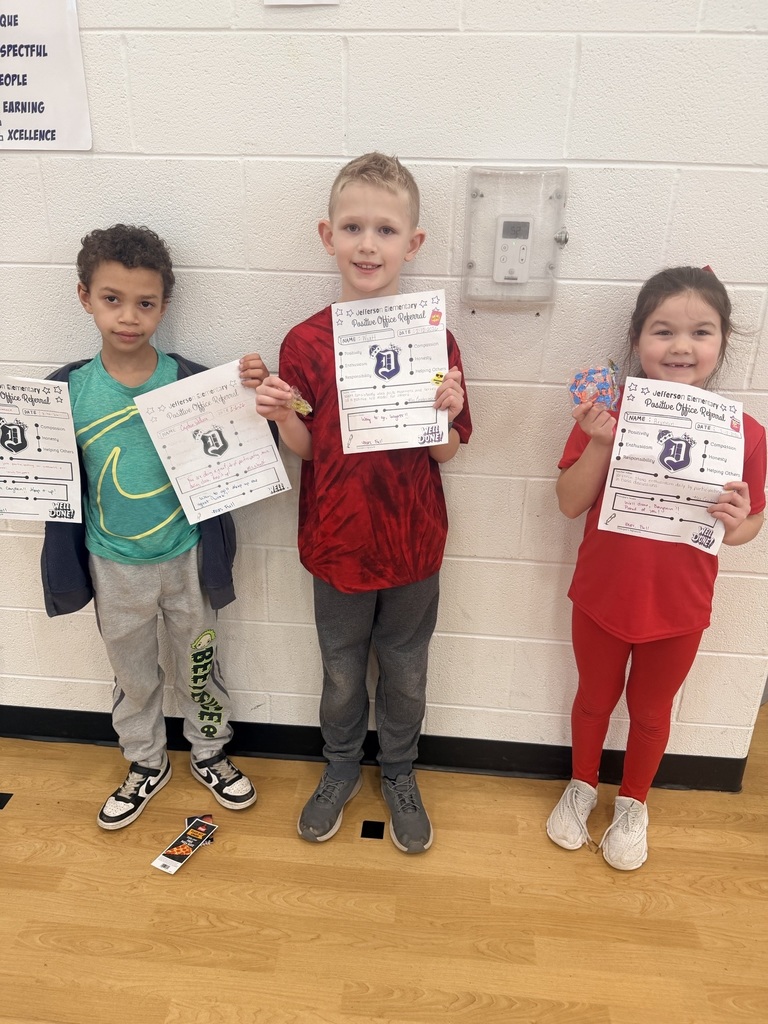 2nd graders with positive office referrals and prizes 
