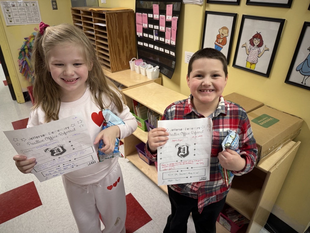 2nd graders with positive office referrals and prizes 