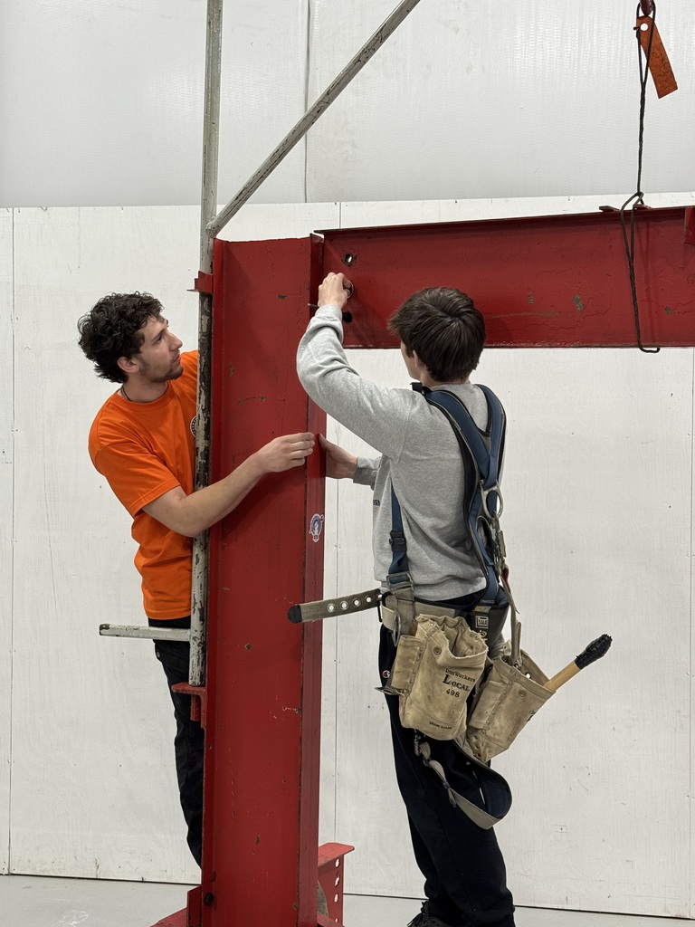 students at trade show