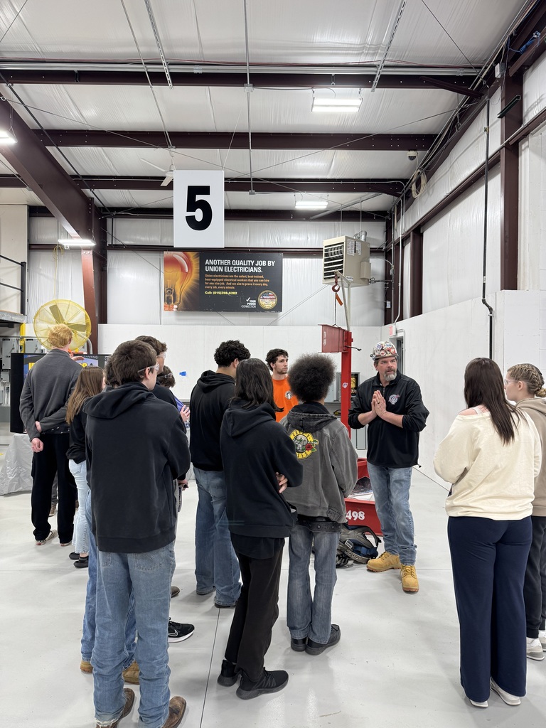 students at trade show