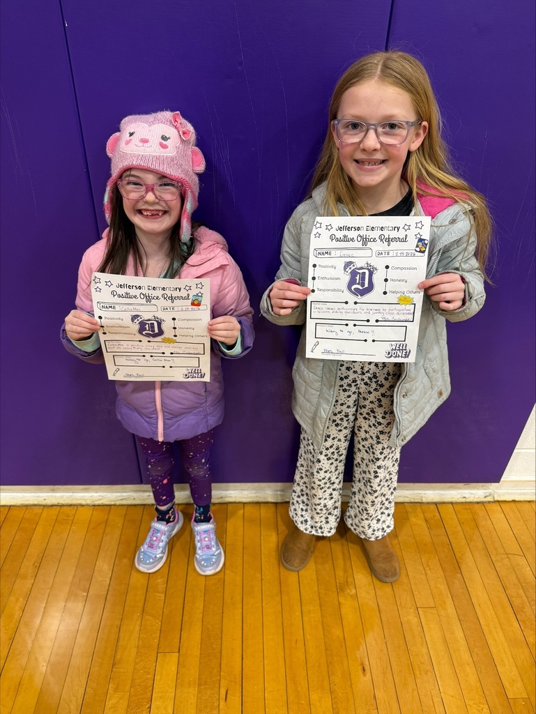 2nd graders with positive office referrals and prizes 