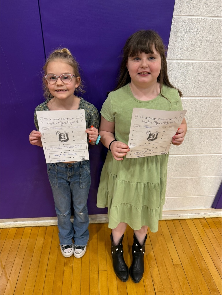 2nd graders with positive office referrals and prizes 