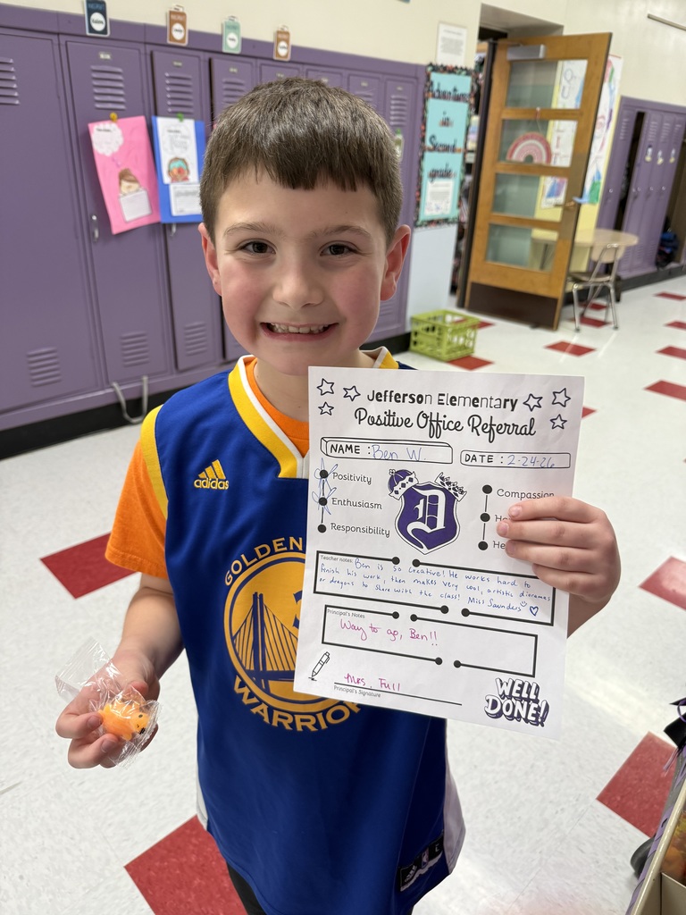 3rd graders with positive office referrals and prizes 