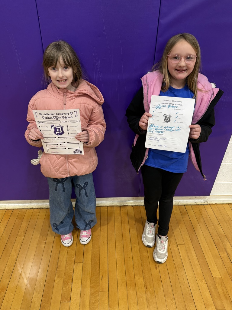3rd graders with positive office referrals and prizes 