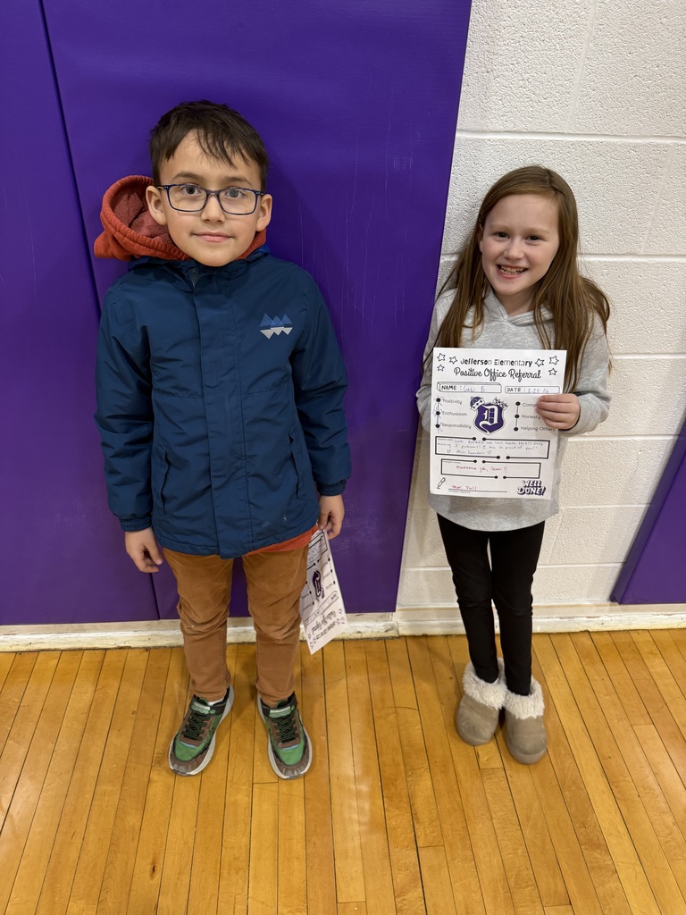 3rd grade students with positive office referral certificates and prizes 